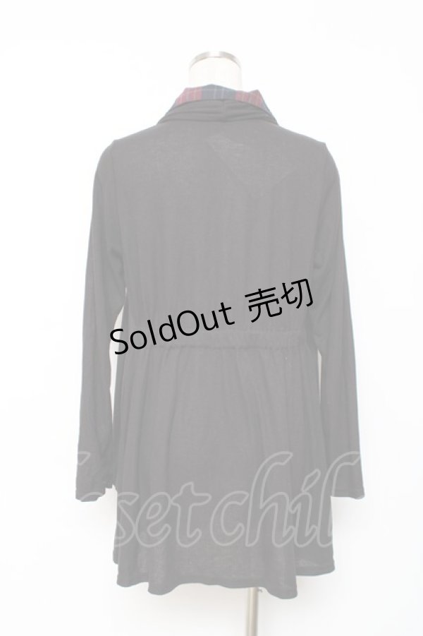 画像3: axes femme / レイヤードチュニック M 黒×赤 Y-25-12-10-039-AX-TO-SZ-ZS (3)