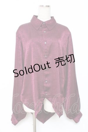 画像: Deorart / ジャガード柄ヴァンパイアドレスシャツ L ワイン Y-25-12-10-042-PU-BL-SZ-ZY