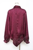画像2: Deorart / ジャガード柄ヴァンパイアドレスシャツ L ワイン Y-25-12-10-042-PU-BL-SZ-ZY (2)