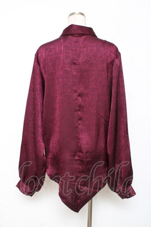 画像2: Deorart / ジャガード柄ヴァンパイアドレスシャツ L ワイン Y-25-12-10-042-PU-BL-SZ-ZY (2)