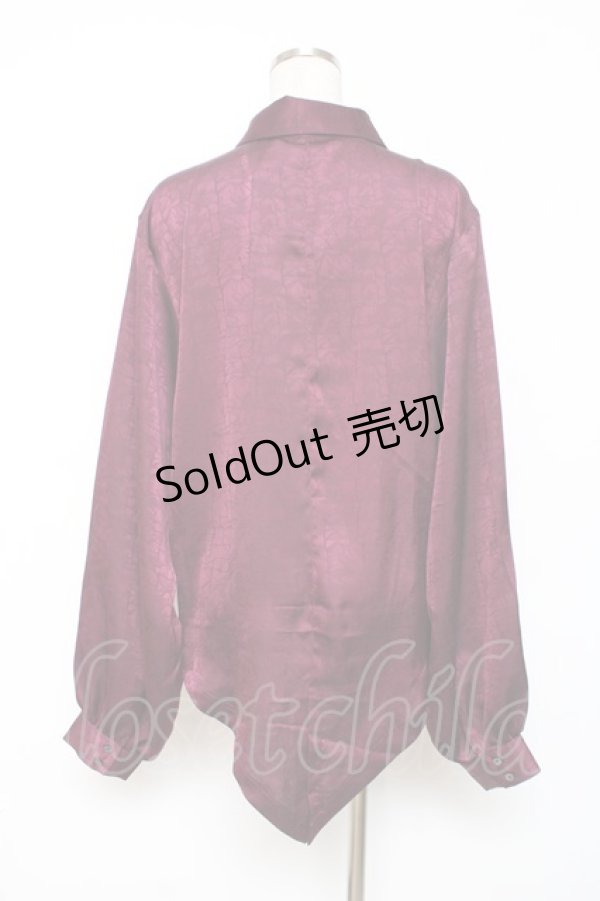 画像2: Deorart / ジャガード柄ヴァンパイアドレスシャツ L ワイン Y-25-12-10-042-PU-BL-SZ-ZY (2)