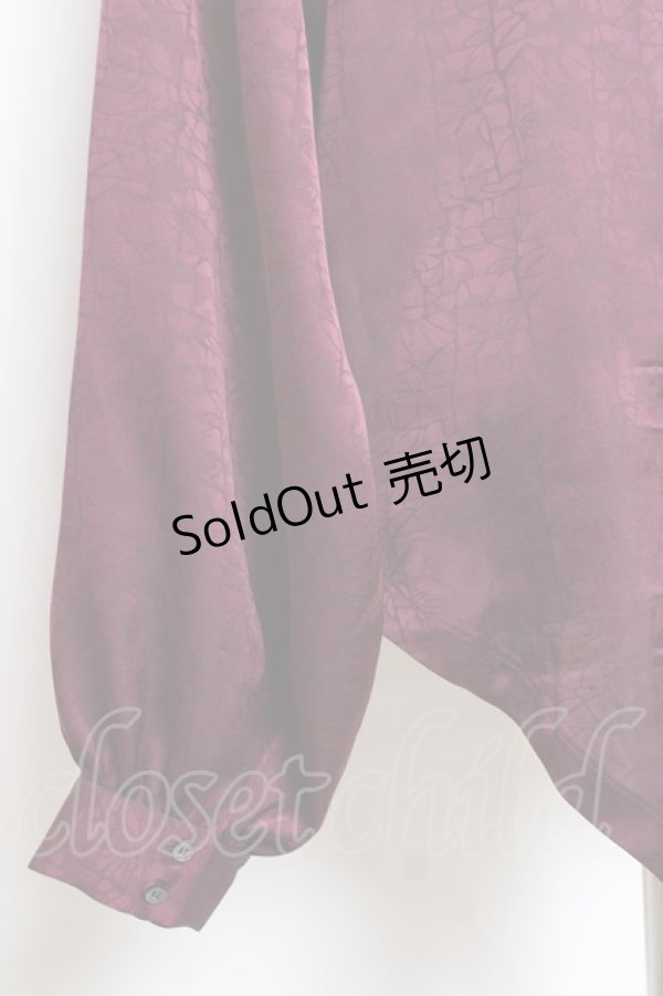 画像3: Deorart / ジャガード柄ヴァンパイアドレスシャツ L ワイン Y-25-12-10-042-PU-BL-SZ-ZY (3)