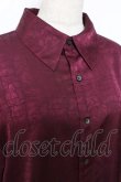 画像4: Deorart / ジャガード柄ヴァンパイアドレスシャツ L ワイン Y-25-12-10-042-PU-BL-SZ-ZY (4)