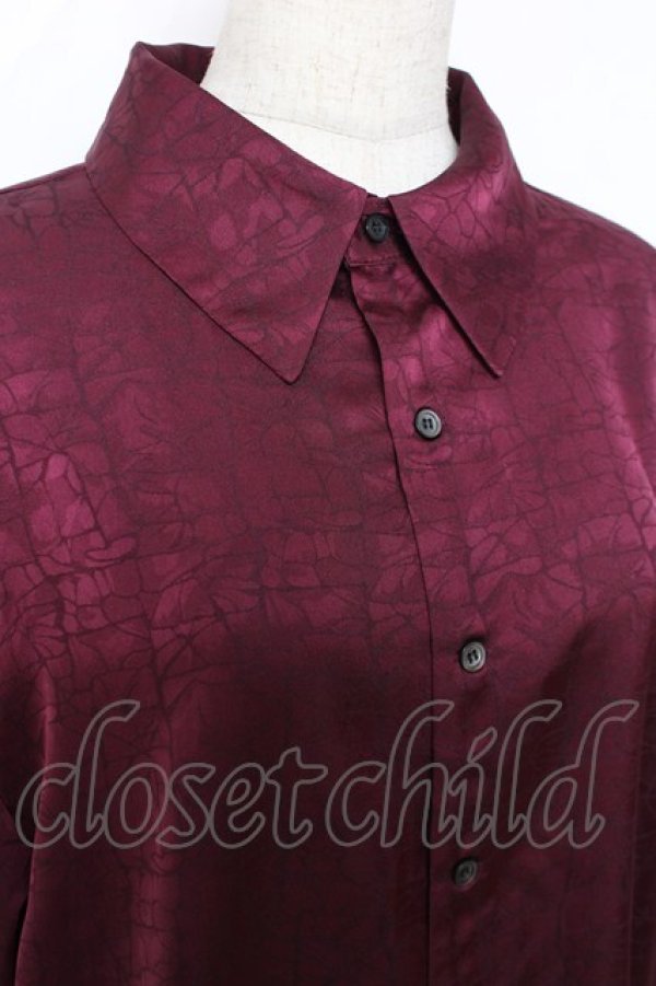 画像4: Deorart / ジャガード柄ヴァンパイアドレスシャツ L ワイン Y-25-12-10-042-PU-BL-SZ-ZY (4)