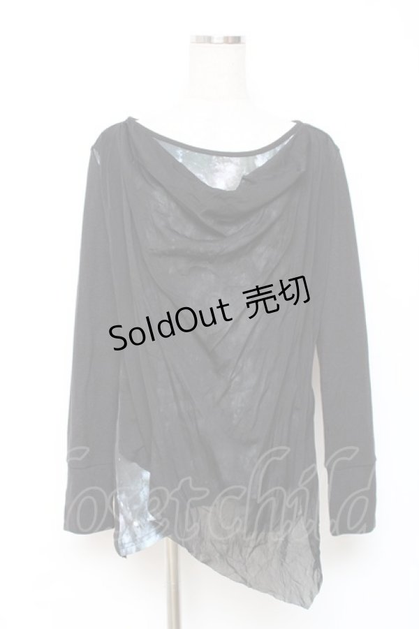 画像1: Rozen Kavalier / ドレープレイヤードプリントトップス  黒 Y-25-12-10-043-OO-TO-SZ-ZS (1)