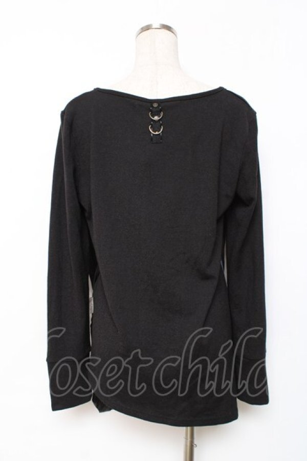 画像3: Rozen Kavalier / ドレープレイヤードプリントトップス  黒 Y-25-12-10-043-OO-TO-SZ-ZY (3)