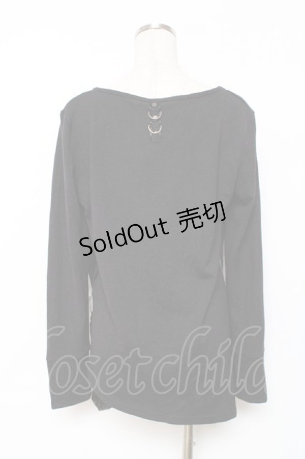 画像3: Rozen Kavalier / ドレープレイヤードプリントトップス  黒 Y-25-12-10-043-OO-TO-SZ-ZS (3)