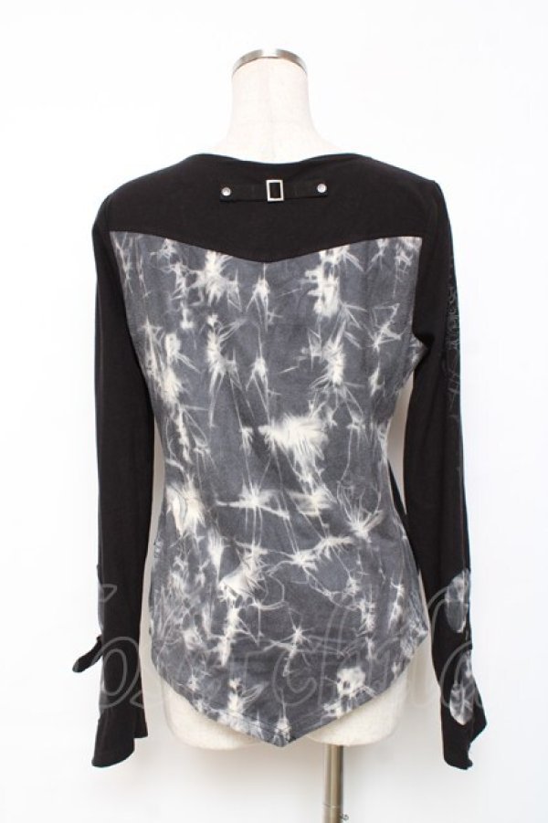 画像3: Ozz Croce / タイダイ切替ベルトデザイントップス  黒×グレー Y-25-12-10-044-OO-TO-SZ-ZY (3)