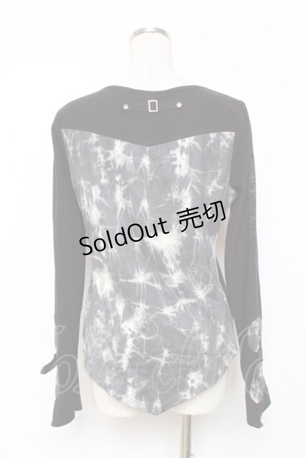 画像3: Ozz Croce / タイダイ切替ベルトデザイントップス  黒×グレー Y-25-12-10-044-OO-TO-SZ-ZY (3)