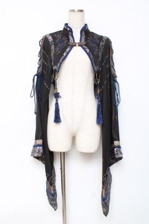 画像: Ozz oneste / 花鳥龍月ボレロ  黒×紺 Y-25-12-10-047-OO-TO-SZ-ZY