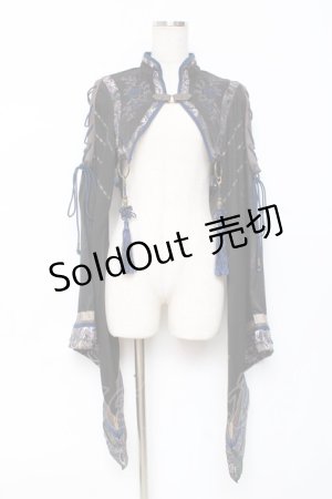 画像: Ozz oneste / 花鳥龍月ボレロ  黒×紺 Y-25-12-10-047-OO-TO-SZ-ZY