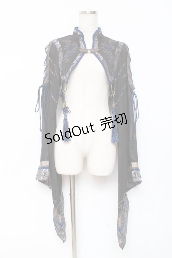 画像1: Ozz oneste / 花鳥龍月ボレロ  黒×紺 Y-25-12-10-047-OO-TO-SZ-ZY (1)