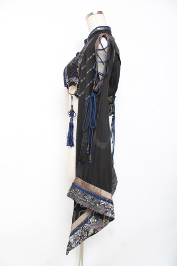 画像2: Ozz oneste / 花鳥龍月ボレロ  黒×紺 Y-25-12-10-047-OO-TO-SZ-ZY (2)