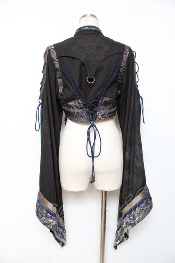 画像3: Ozz oneste / 花鳥龍月ボレロ  黒×紺 Y-25-12-10-047-OO-TO-SZ-ZY (3)