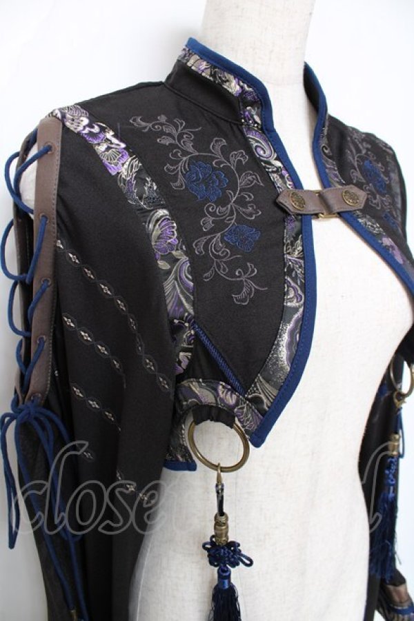 画像4: Ozz oneste / 花鳥龍月ボレロ  黒×紺 Y-25-12-10-047-OO-TO-SZ-ZY (4)