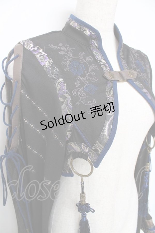 画像4: Ozz oneste / 花鳥龍月ボレロ  黒×紺 Y-25-12-10-047-OO-TO-SZ-ZY (4)