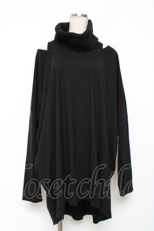 画像: SEX POT ReVeNGe / 肩あきハイネックロングトップス F 黒 Y-25-12-10-050-SP-TO-SZ-ZY