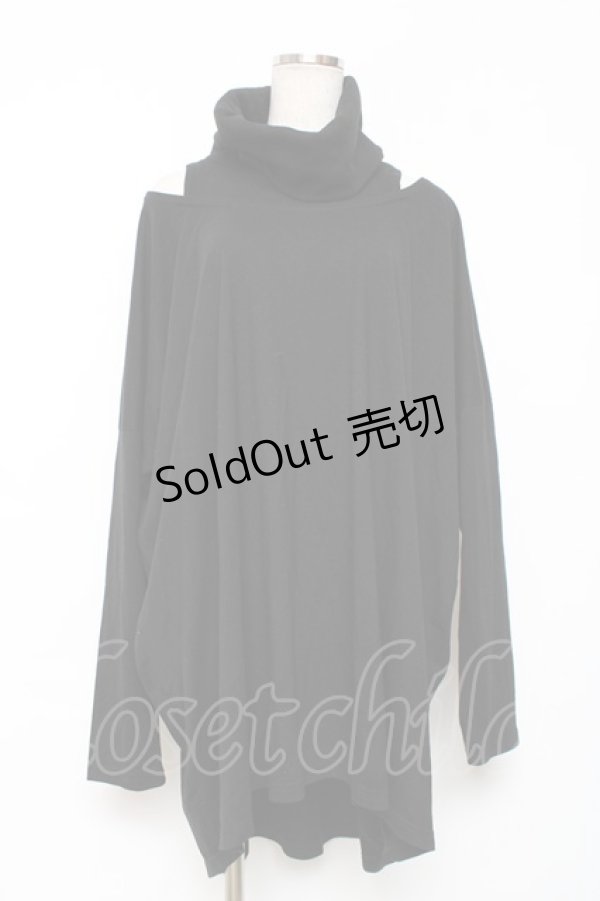 画像1: SEX POT ReVeNGe / 肩あきハイネックロングトップス F 黒 Y-25-12-10-050-SP-TO-SZ-ZY (1)