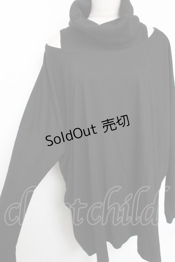 画像3: SEX POT ReVeNGe / 肩あきハイネックロングトップス F 黒 Y-25-12-10-050-SP-TO-SZ-ZY (3)