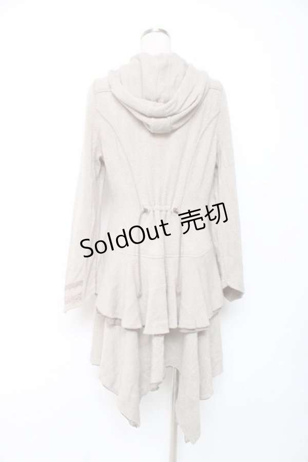 画像2: Rozen Kavalier / プリント入りフードフリルZIPカーディガン  ベージュ Y-25-12-10-051-OO-TO-SZ-ZY (2)