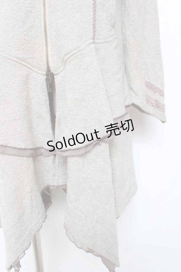 画像4: Rozen Kavalier / プリント入りフードフリルZIPカーディガン  ベージュ Y-25-12-10-051-OO-TO-SZ-ZY (4)