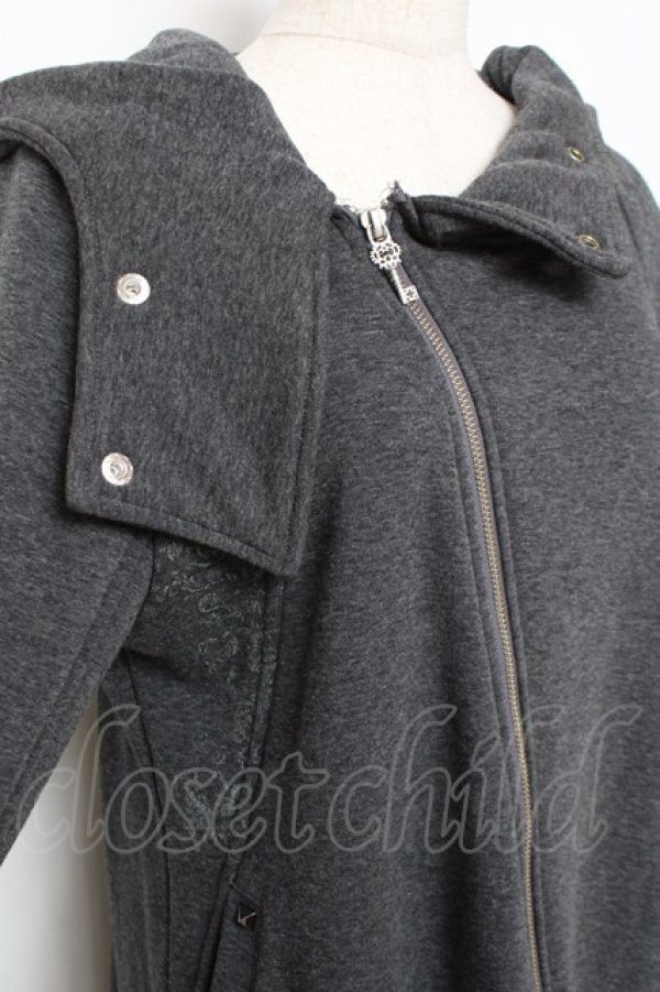 画像4: Rozen Kavalier / 裏起毛ロングパーカー  グレー Y-25-12-10-052-OO-TO-SZ-ZY (4)