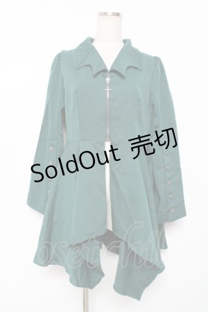 画像: axes femme POETIQUE / コウモリカラーイレヘムジャケット M グリーン Y-25-12-10-055-AX-JA-SZ-ZY