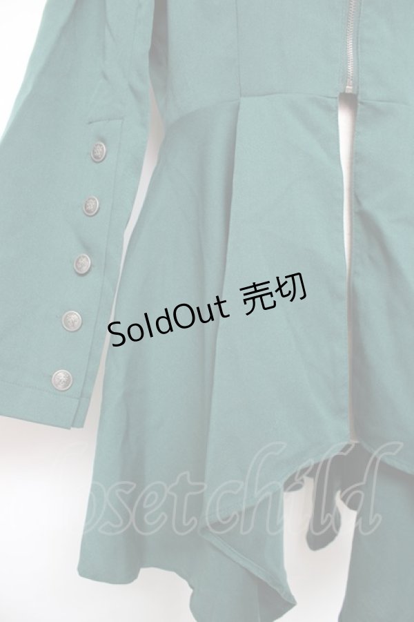 画像4: axes femme POETIQUE / コウモリカラーイレヘムジャケット M グリーン Y-25-12-10-055-AX-JA-SZ-ZY (4)