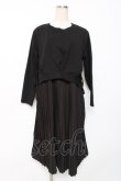 画像1: axes femme / プリーツドッキングワンピース M 黒 Y-25-12-10-057-AX-OP-SZ-ZY (1)