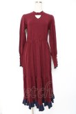 画像1: axes femme / チョーカー風ニットワンピース F ワイン Y-25-12-10-058-AX-OP-SZ-ZY (1)