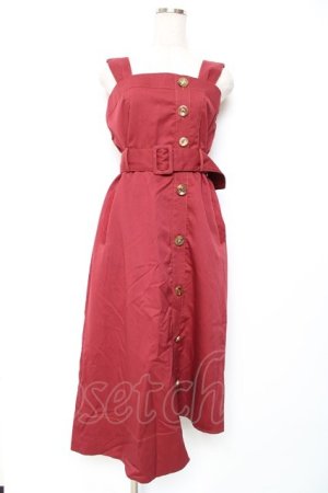 画像: axes femme / モチーフボタンジャンスカ M 赤 Y-25-12-10-059-AX-OP-SZ-ZY