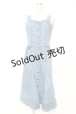 画像: axes femme / 前釦ビスチェ風ジャンスカ M ウォッシュ Y-25-12-10-060-AX-OP-SZ-ZI