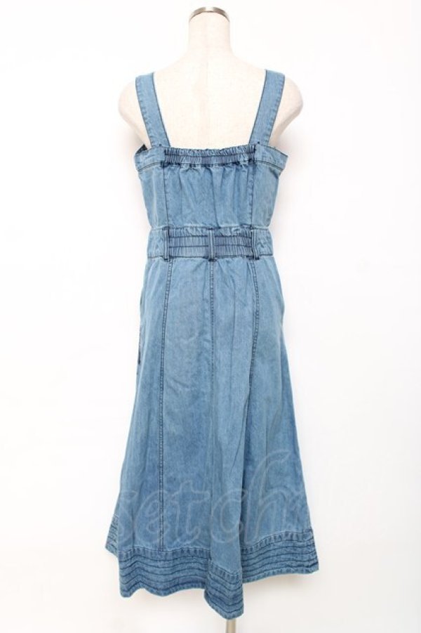 画像2: axes femme / 前釦ビスチェ風ジャンスカ M ウォッシュ Y-25-12-10-060-AX-OP-SZ-ZY (2)