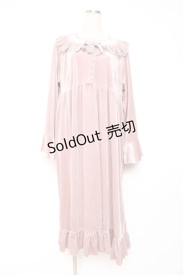 画像1: Kurumi Collaboration / マダムノクターンルームワンピース M 中桃 Y-25-12-10-064-LO-OP-SZ-ZY (1)