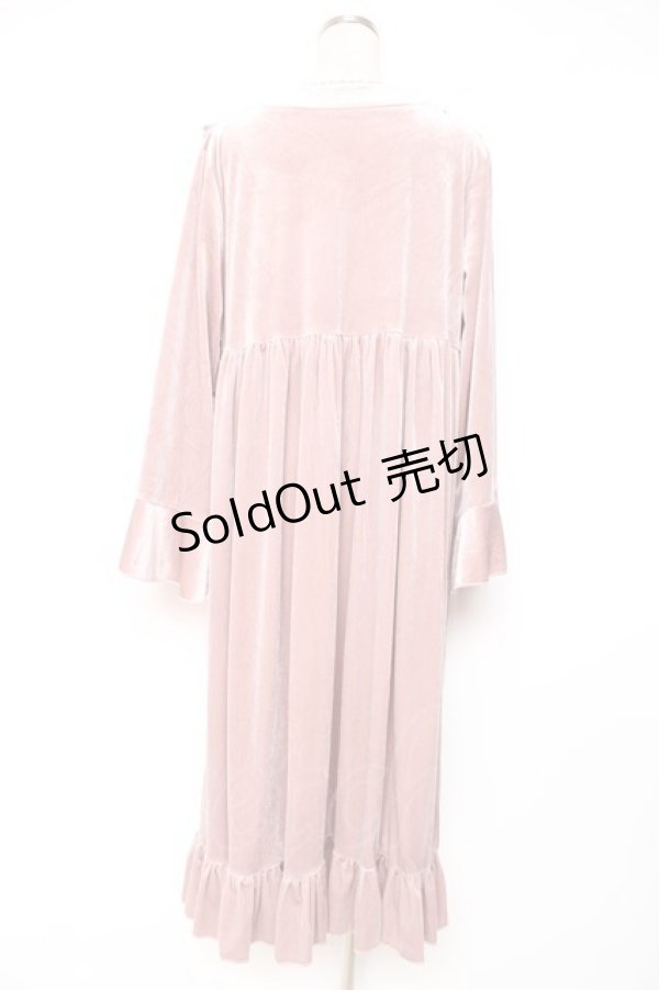 画像2: Kurumi Collaboration / マダムノクターンルームワンピース M 中桃 Y-25-12-10-064-LO-OP-SZ-ZY (2)
