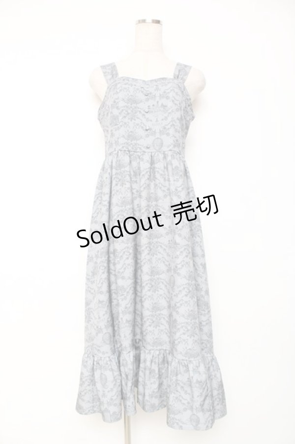 画像1: m petit by misako / NINA'Sトワルドジュイジャンパースカート M ブルーグレー Y-25-12-10-066-LO-OP-SZ-ZS (1)