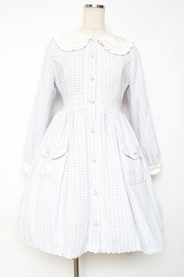 画像1: Angelic Pretty / Macaron Tweedワンピース  サックス Y-25-12-10-070-AP-OP-SZ-ZY (1)