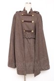 画像1: axes femme / ナポレオンマント風コート M 茶 Y-25-12-10-074-AX-CO-SZ-ZY (1)