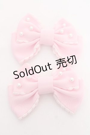 画像: Angelic Pretty / パールリボンクリップセット  ピンク Y-25-12-10-011-AP-AC-SZ-ZY