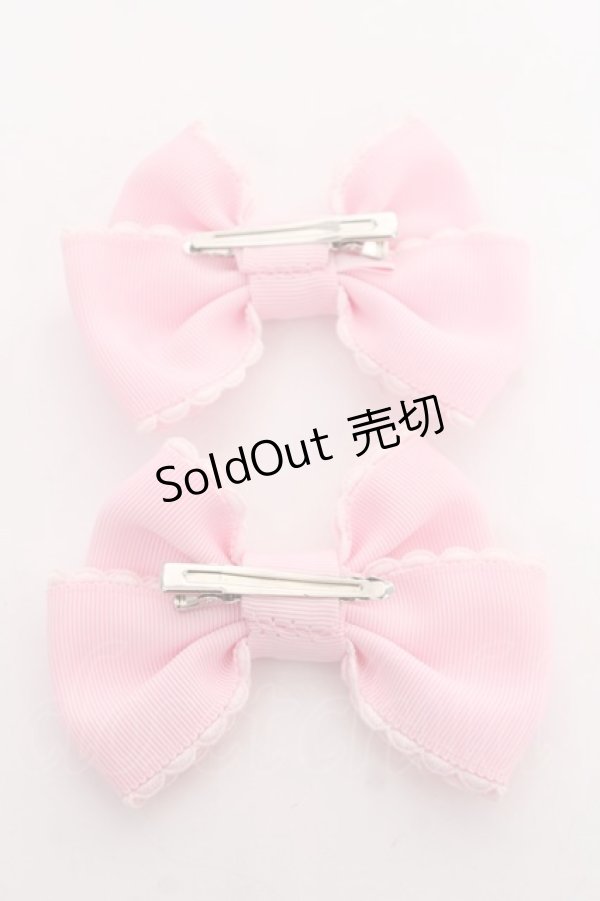 画像2: Angelic Pretty / パールリボンクリップセット  ピンク Y-25-12-10-011-AP-AC-SZ-ZY (2)