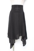 画像1: Ozz Croce / ウエスト刺繍変形スカート  黒 Y-25-12-10-078-OO-SK-SZ-ZY (1)