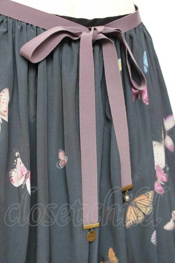 画像4: abilletage / バタフライスカート(ロング)  黒 Y-25-12-10-081-GO-SK-SZ-ZY (4)