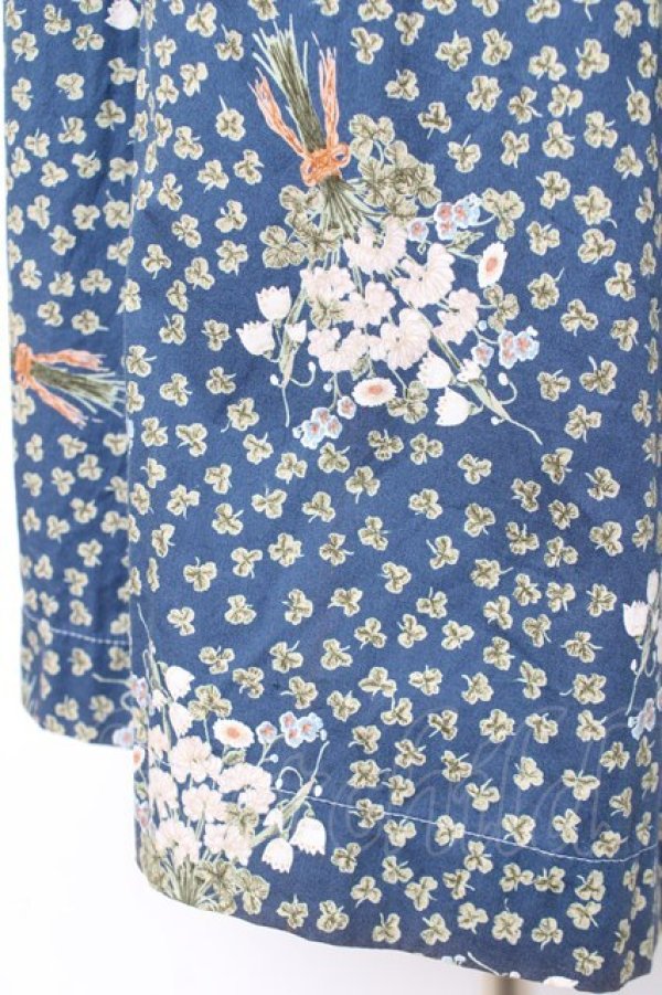 画像4: PINK HOUSE / クローバー&シロツメクサスカート  ブルー Y-25-12-10-082-LO-SK-SZ-ZY (4)