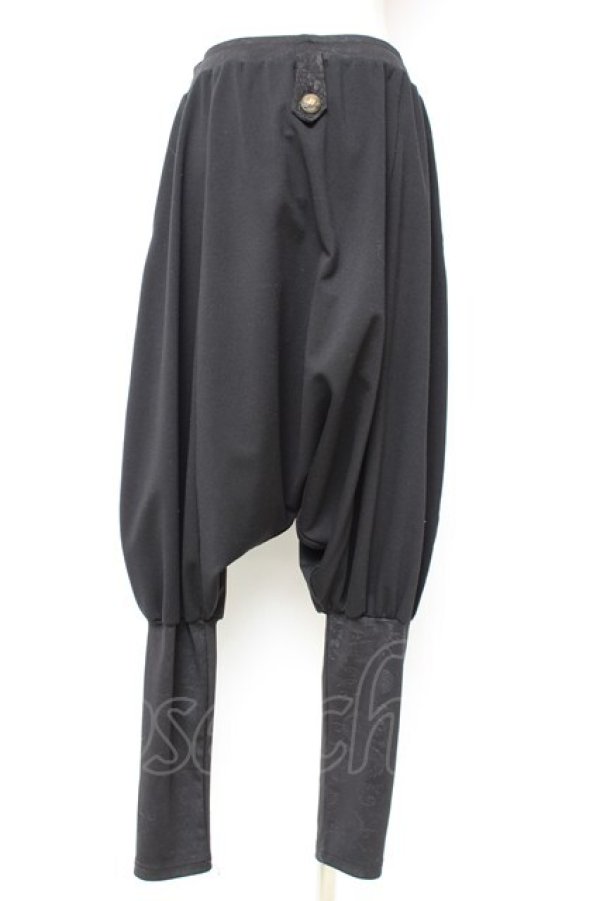 画像2: Qutie Frash / ドラゴンプリントサルエルパンツ  黒 Y-25-12-10-083-QU-PA-SZ-ZY (2)