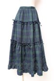 画像1: axes femme POETIQUE / チェック柄ティアードスカート M グリーン Y-25-12-10-084-AX-SK-SZ-ZS (1)