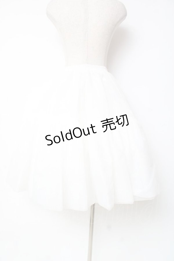 画像2: Hoshibako Works / 60cm ボリュームチュールパニエスカート  ホワイト Y-25-12-10-085-LO-SK-SZ-ZY (2)