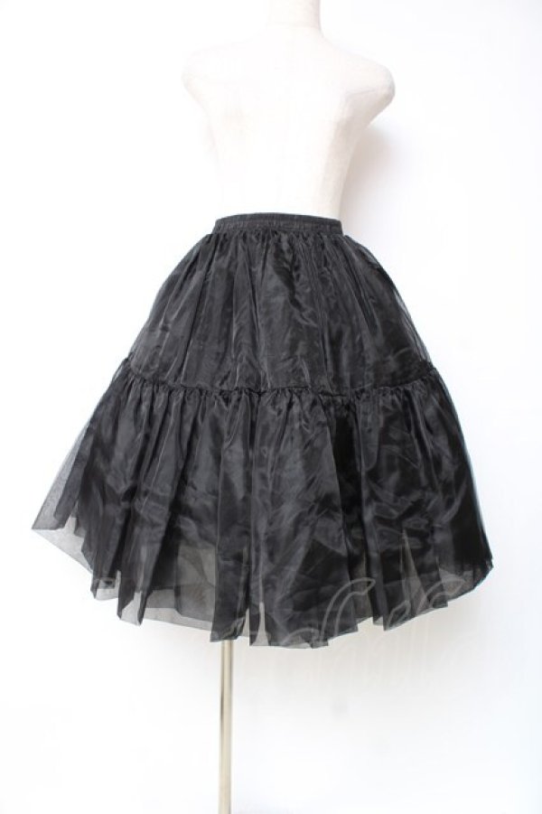 画像1: Hoshibako Works / 60cm ボリュームチュールパニエスカート  ブラック Y-25-12-10-086-LO-SK-SZ-ZY (1)