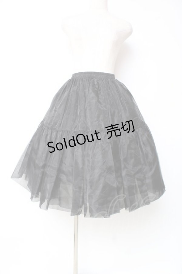 画像1: Hoshibako Works / 60cm ボリュームチュールパニエスカート  ブラック Y-25-12-10-086-LO-SK-SZ-ZY (1)
