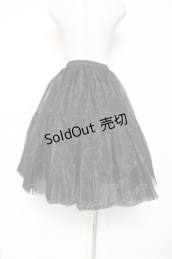 画像2: Hoshibako Works / 60cm ボリュームチュールパニエスカート  ブラック Y-25-12-10-086-LO-SK-SZ-ZY (2)