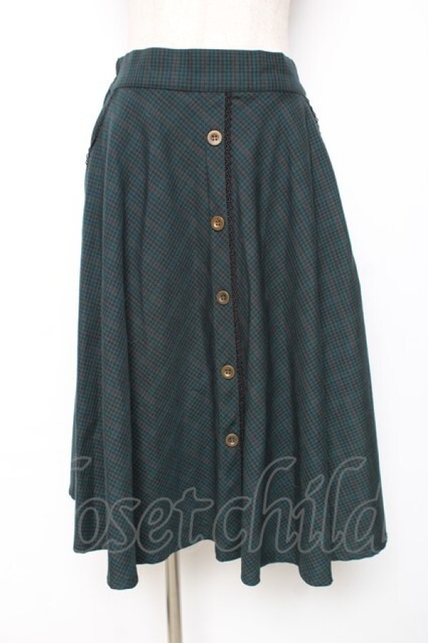 画像4: axes femme / コルセット風ベルトスカート M グリーン Y-25-12-10-088-AX-SK-SZ-ZY (4)
